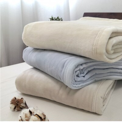 【シングル】贅沢ふわふわオーガニックコットン綿毛布　140×200cm　IV　OGMM-1-IV