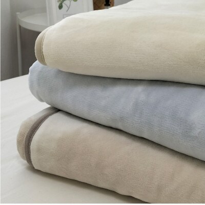 【シングル】贅沢ふわふわオーガニックコットン敷毛布　100×205cm　IV　OGMS-2S-IV