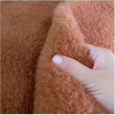 【セミダブル】洗える贅沢キャメルファー敷毛布　120×205cm　ベージュ　CH-120