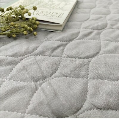 【Mサイズ 43×63cm】艶やかリネン100%枕パッド1枚 グレー LIN-4363-GY