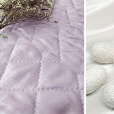 【Mサイズ 43×63cm】ピュアシルク枕パッド2枚組 パープル SCC-4363C-2P