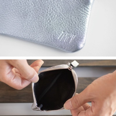 【コインケース】L字ファスナー 財布 本革 レザー 革 ヌメ革 日本製 【apo-12ns-SV】