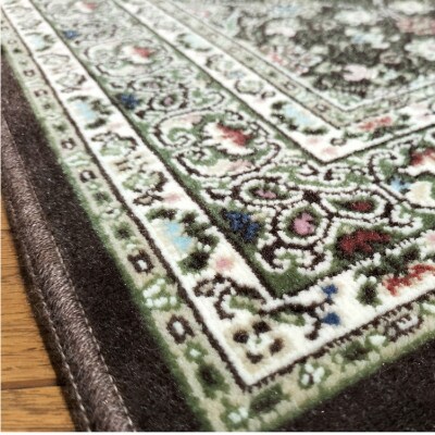 【67×110cm】 洗える国産モケット織り玄関マット ブラウン(ポーロ67×110BR)