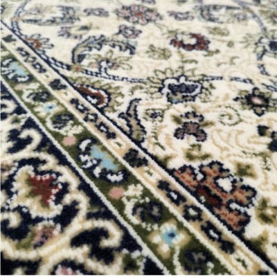 【67×110cm】 洗える国産モケット織り玄関マット アイボリー(ポーロ67×110IV)