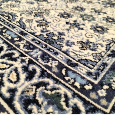 【67×110cm】 洗える国産モケット織り玄関マット ブルー(ポーロ67×110BL)