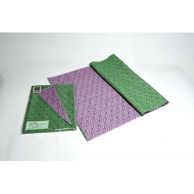 和泉木綿手ぬぐい(紗綾形模様:緑 )