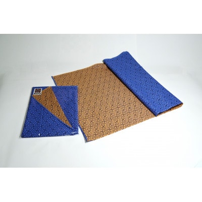 和泉木綿手ぬぐい(紗綾形模様:青 )