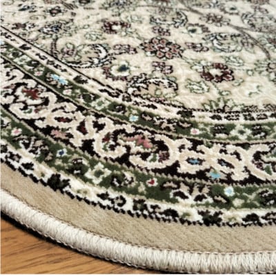 【楕円60×90cm】 洗える国産モケット織り玄関マット ベージュ(ポーロ楕円60×90BE)