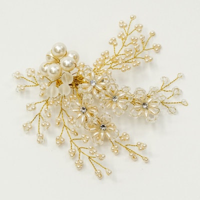 「舞白」ましろ　パールコサージュ(ホワイト)AN139