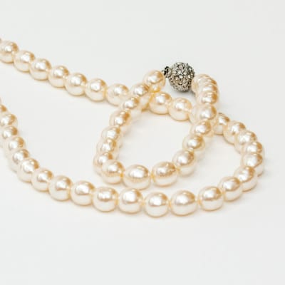 《いずみパール》 ガラスバロックパール　ネックレス＆ブレスレット(留具:マグネット式)【AN128】