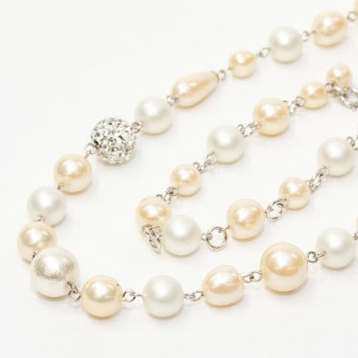 《いずみパール》 クレイパヴェビーズ ネックレス＆ブレスレット【AN129】