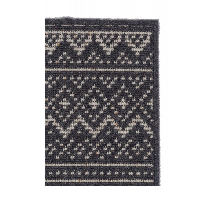 ウールラグ/Fisherman's Court NAVY×IVORY 90×60cm