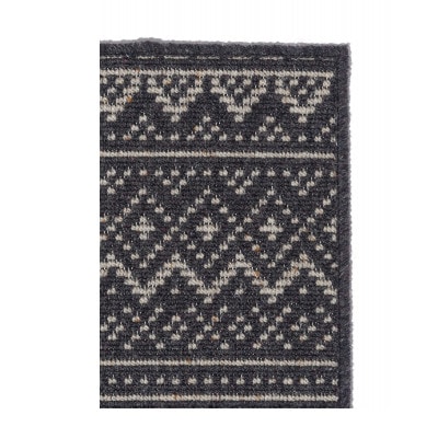 ウールラグ/Fisherman's Court NAVY×IVORY 200×200cm