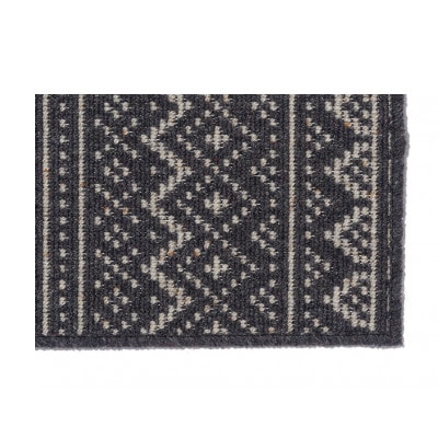 ウールラグ/Fisherman's Court NAVY×IVORY 200×250cm