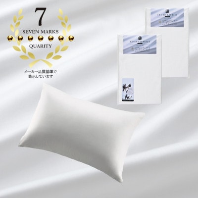 (43×63cm)ポーランド産マザーグースダウンピロー(羽毛枕)95%＆ピローケース:ピュアホワイト