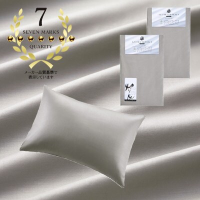 (43×63cm)ポーランド産マザーグースダウンピロー(羽毛枕)95%＆ピローケース:オパールグレー