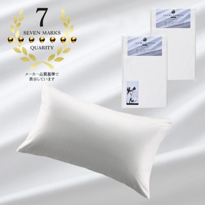 (50×90cm)ポーランド産マザーグースダウンピロー(羽毛枕)95%＆ピローケース:ピュアホワイト