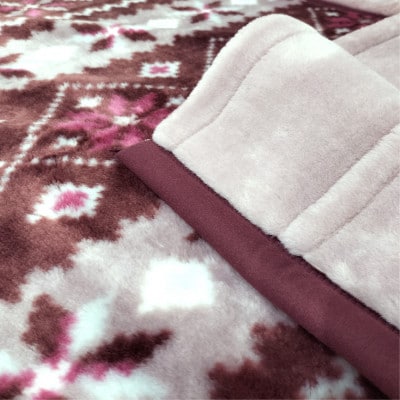 【シングルサイズ】暖かムートン調2枚合わせ毛布 ピンク1枚 M-0727-PI