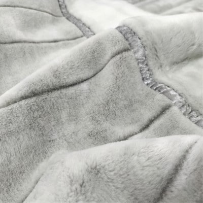 【シングルサイズ】贅沢フェイクファーボリューム毛布  グレー  M-9900-GY