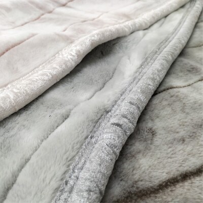 【シングルサイズ3枚組】贅沢フェイクファーボリューム毛布    M-9900-3P