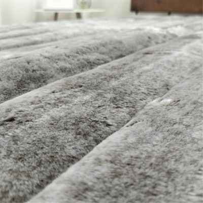 【シングルサイズ】贅沢フェイクファーボリューム敷パッド ブラウン    MGP-2350-BR