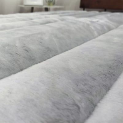 【シングルサイズ】贅沢フェイクファーボリューム敷パッド グレー    MGP-2350-GY