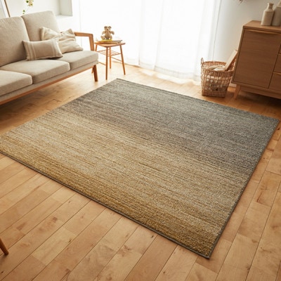 【130×190cm】心地よいカーペット ラグ (オンブレー) カラー:グレージュ