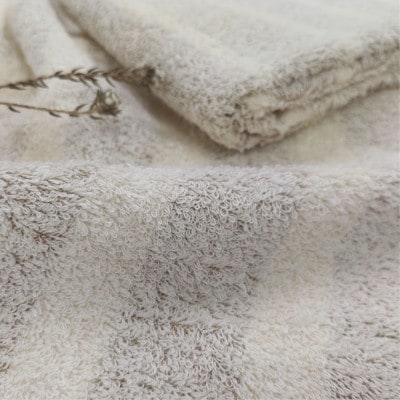 【フェイスタオル8枚組】オーガニックコットンフェイスタオル(34×80cm)かすみブラウン