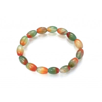 孔雀めのうのナツメ型ブレスレット