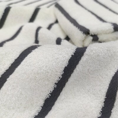 【バスタオル2枚組】オーガニックコットンバスタオル(60×120cm) しまふわグレー