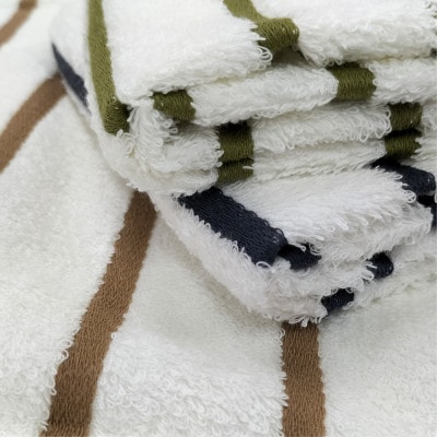 【バスタオル3枚組】オーガニックコットンバスタオル(60×120cm) しまふわ色アソート