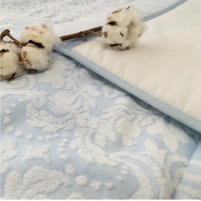 贅沢ジャガード織 タオルふとん　シングルサイズ(140×190cm)ブルー SNF-13T-BL