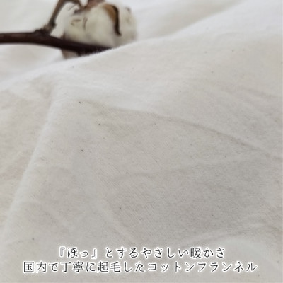【キング】オーガニックコットンフランネル掛ふとんカバー(230×210cm)KNC-K