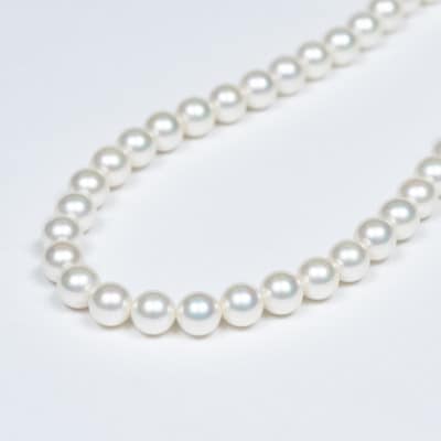 《いずみパール》貝パール大珠9mm　ネックレス　(シルキーホワイト色)#02　　