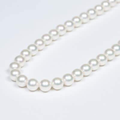 《いずみパール》貝パール大珠10mm　ネックレス　#03　(シルキーホワイト色)