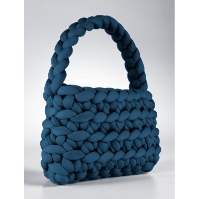 ネイビー バゲット バッグ