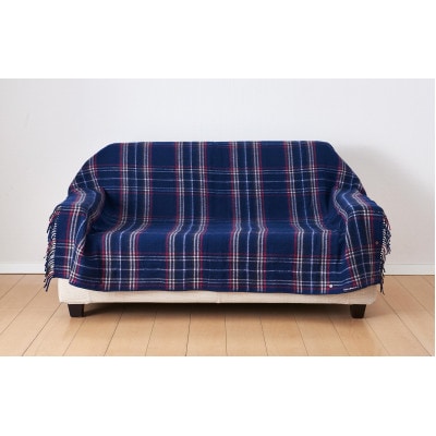 ホットスローケット　(電気ブランケット)　ネイビーブルー(約170×130cm)