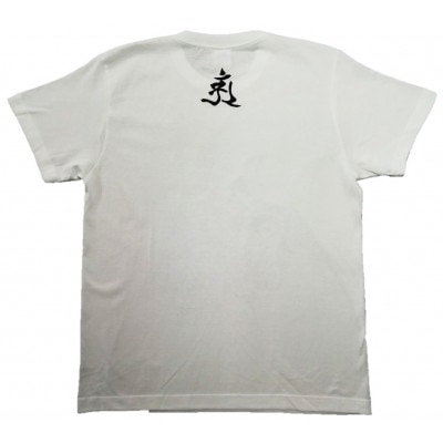 手描きTシャツ 仏画 普賢菩薩 白 (半袖 Sサイズ)