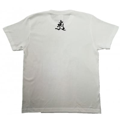 手描きTシャツ 仏画 普賢菩薩 白 (半袖 Mサイズ)