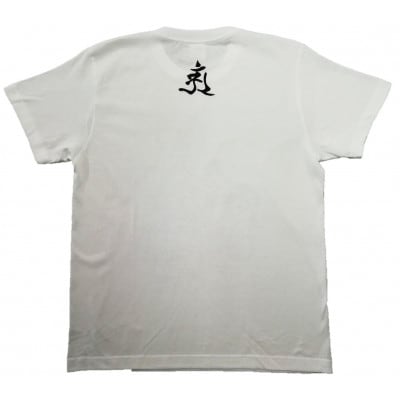 手描きTシャツ 仏画 普賢菩薩 白 (半袖 Lサイズ)
