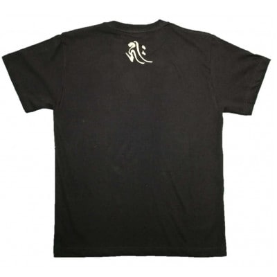 手描きTシャツ 仏画 十一面千手観音 黒 (半袖 Mサイズ)