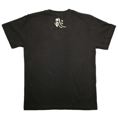 手描きTシャツ 仏画 十一面千手観音 黒 (半袖 XLサイズ)