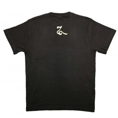 手描きTシャツ 仏画 六地蔵 黒 (半袖 Sサイズ)