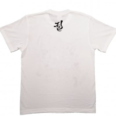 手描きTシャツ 仏画 弁財天 白 (半袖 XLサイズ)