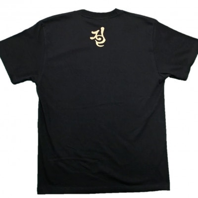 手描きTシャツ 仏画 弁財天 黒 (半袖 Sサイズ)