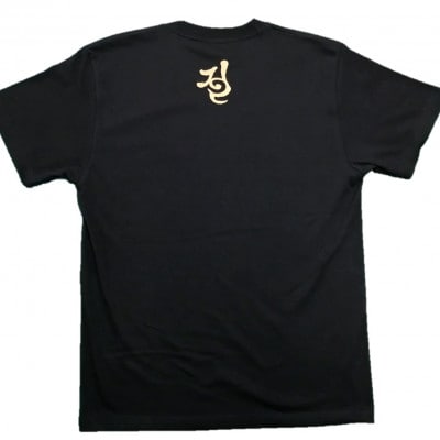 手描きTシャツ 仏画 弁財天 黒 (半袖 Mサイズ)