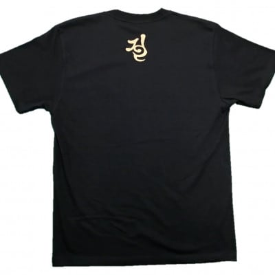 手描きTシャツ 仏画 弁財天 黒 (半袖 Lサイズ)