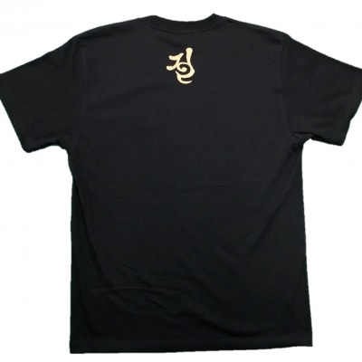 手描きTシャツ 仏画 弁財天 黒 (半袖 XLサイズ)