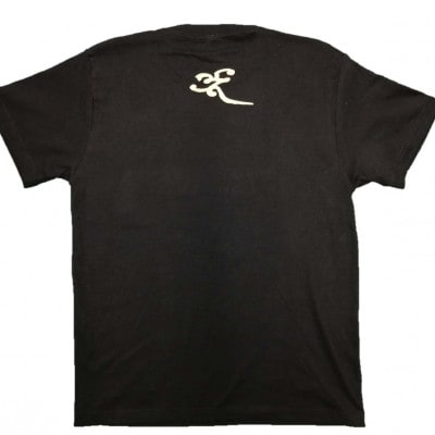 手描きTシャツ 仏画 薬師如来 黒 (半袖 XLサイズ)