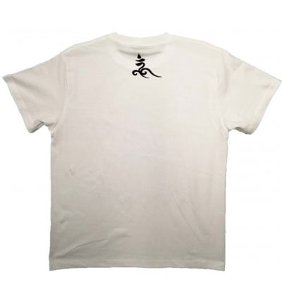 手描きTシャツ 仏画 馬頭観音 白 (半袖 Lサイズ)